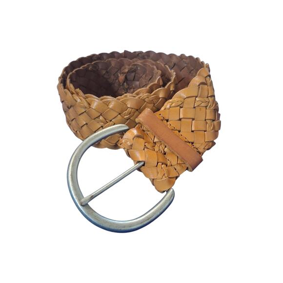 Y2K Women's size 30" Braided Genuine Leather Grungecore Academia‎ Preppy Belt - Picture 2 of 9